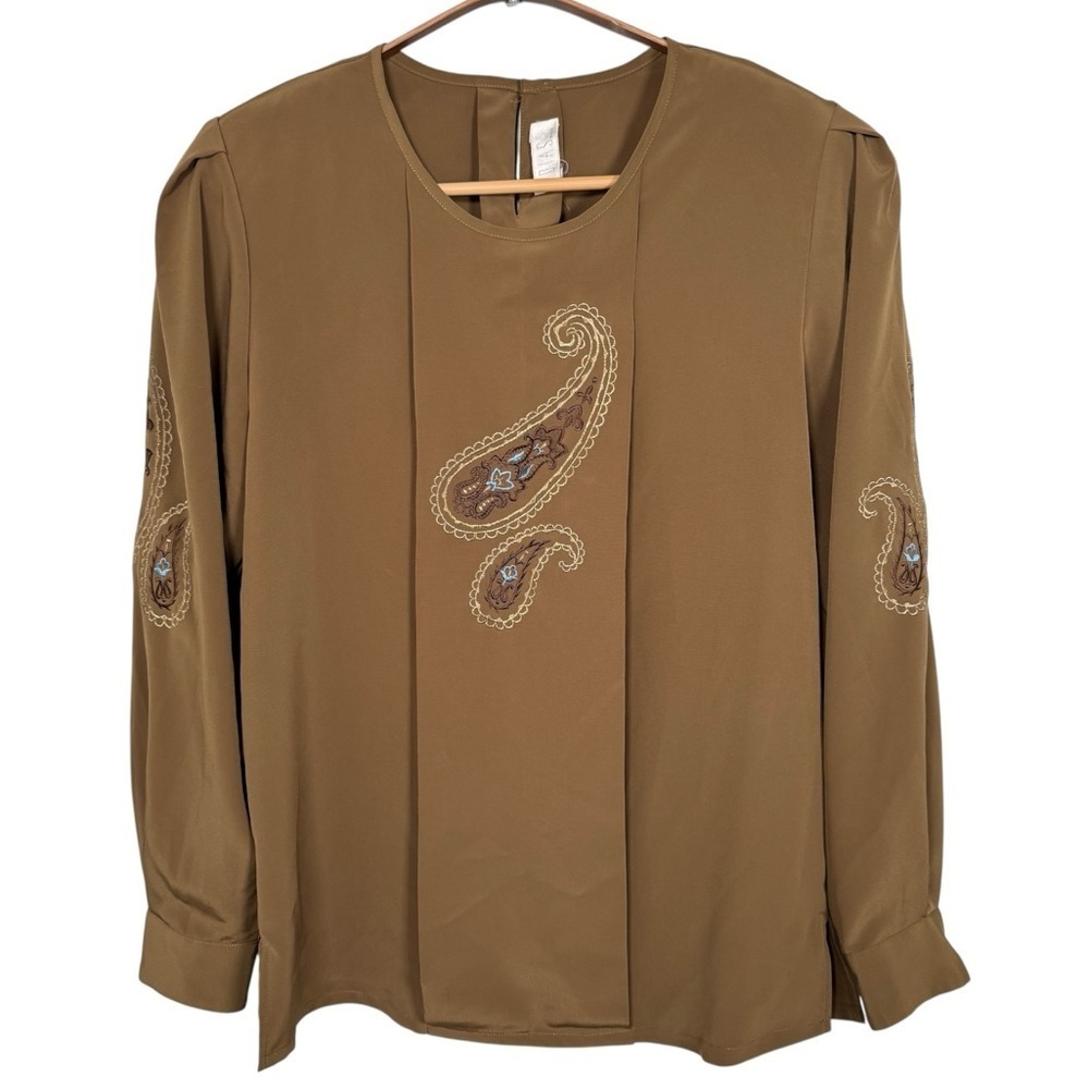 vintage embroidered paisley blouse